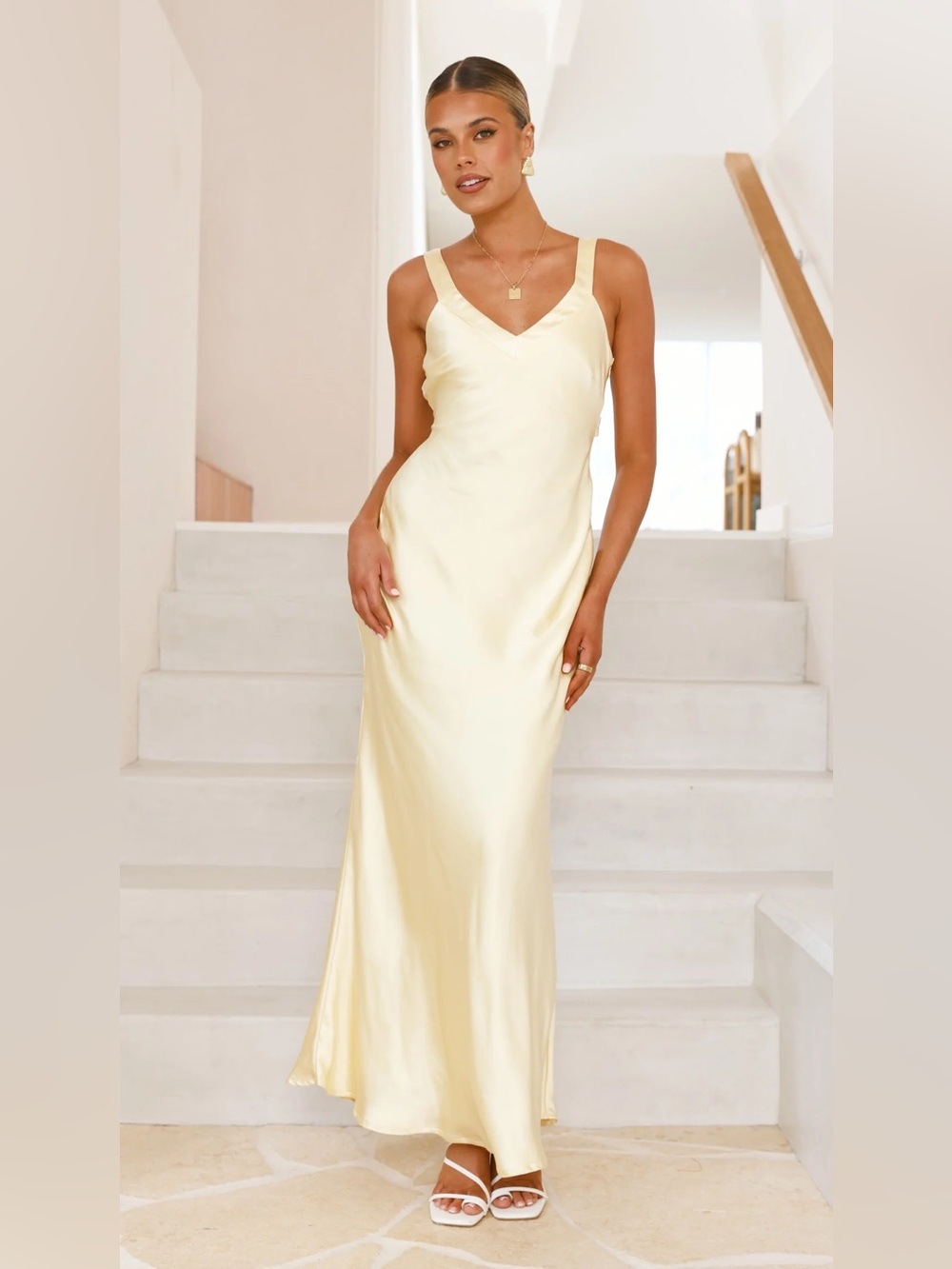 NWT Billy J Andie Maxi Dress - Yellow - Picture 2 of 5